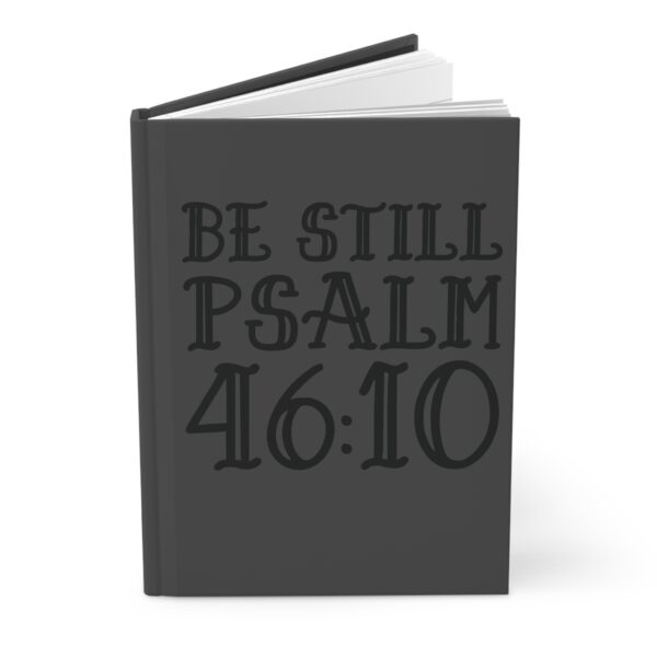 Hardcover Journal "Be Still Psalm 46:10" (Grey) - Image 3