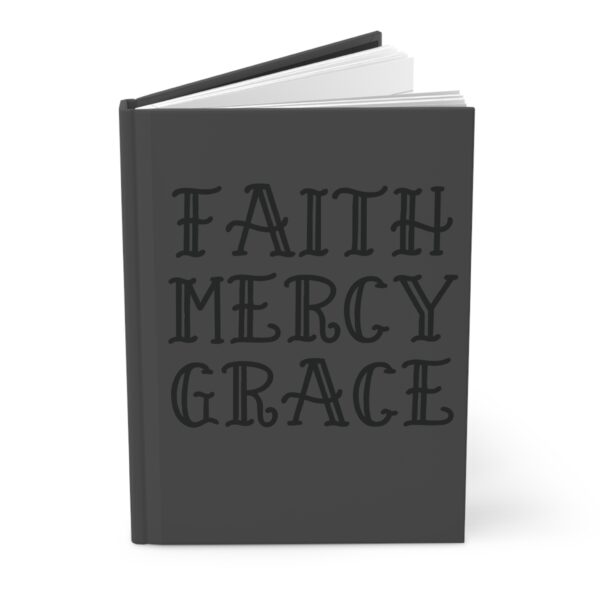Hardcover Journal "Faith Mercy Grace" (Grey) - Image 3