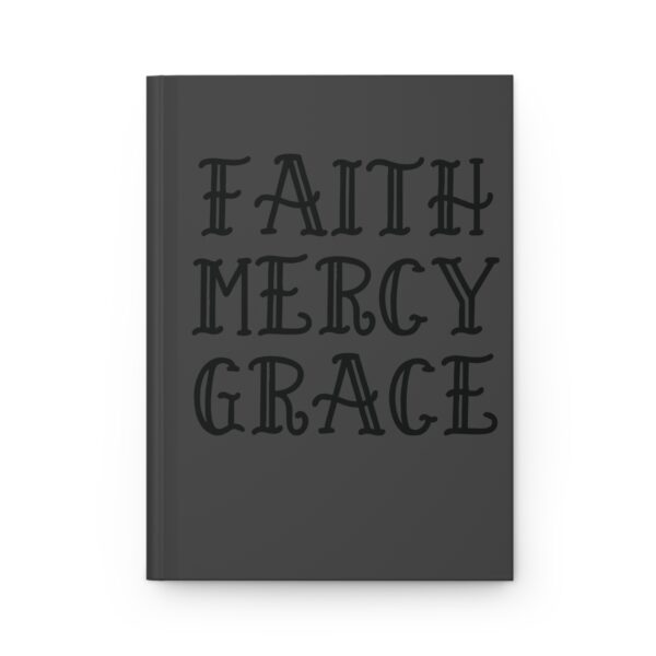 Hardcover Journal "Faith Mercy Grace" (Grey)