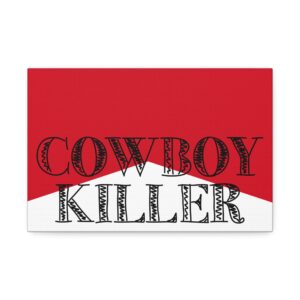 Stretched Canvas "Cowboy Killer" (White)