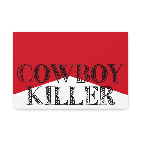 Stretched Canvas "Cowboy Killer" (White)