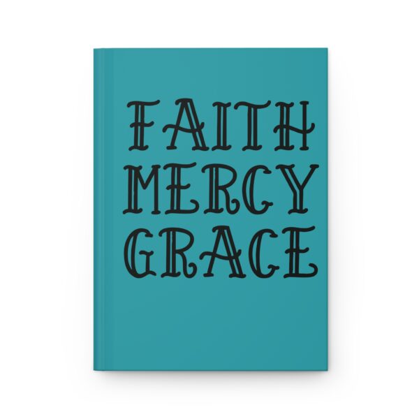 Hardcover Journal "Faith Mercy Grace" (Turquoise)