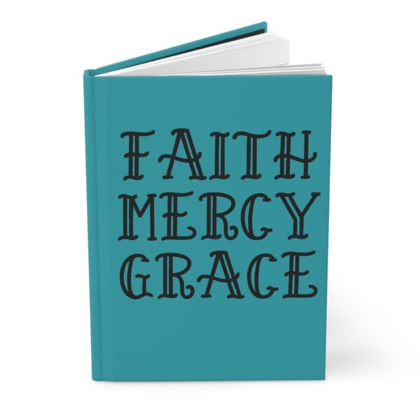 Hardcover Journal "Faith Mercy Grace" (Turquoise) - Image 3