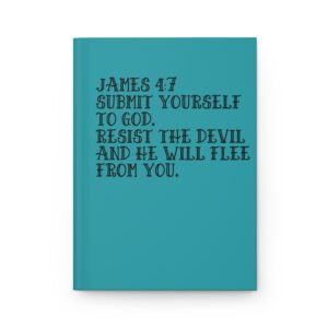 Hardcover Journal "Resist The Devil And He Will Flee From You James 4:7" (Turquoise)