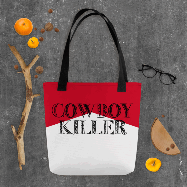 Tote Bag "Cowboy Killer" (White) - Image 3