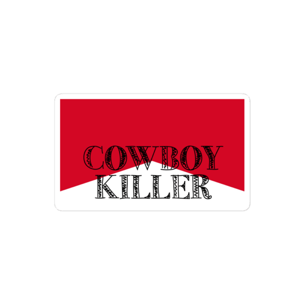 Vinyyl Sticker "Cowboy Killer" (White) - Image 2