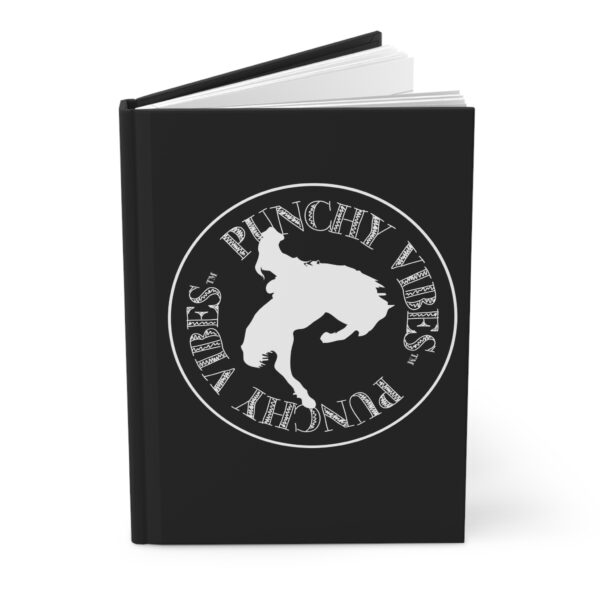 Hardcover Journal "Punchy Vibes™ Logo" (Black) - Image 3