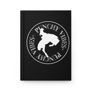 Hardcover Journal "Punchy Vibes™ Logo" (Black)