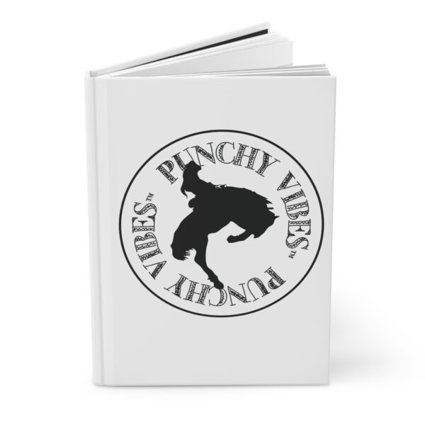 Hardcover Journal "Punchy Vibes™ Logo" (White) - Image 3
