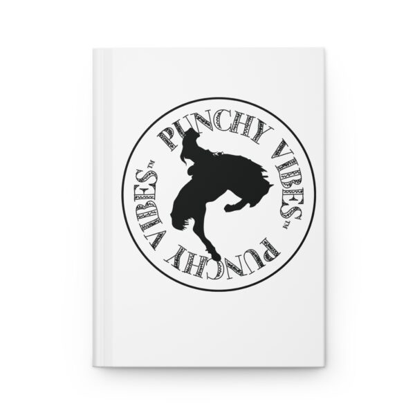 Hardcover Journal "Punchy Vibes™ Logo" (White)
